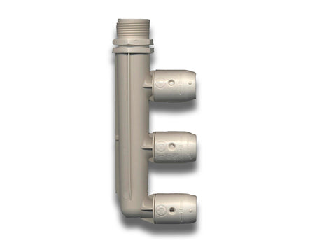 Saninstal Verdeler Push-Clic 3/4"M x 16 met 3 aansluitingen