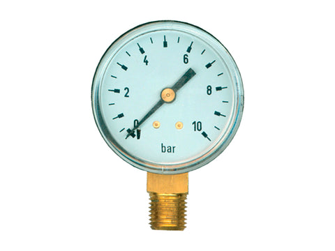 Saninstal manometer radiaal 52mm M 1/4"