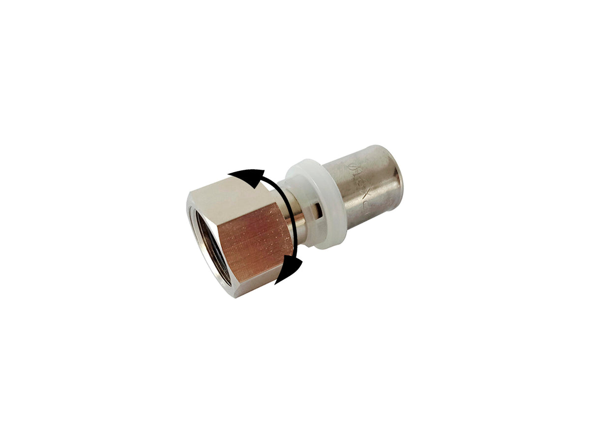 Saninstal rechte aansluitkoppeling 20mm x F 3/4", koppelingen sanitair — SKU COLOS-912476, EAN 5400996172920