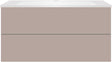 SOUS MEUBLE COFFEE 2 TIROIRS 120 MAT BASALTGRIJS+LAVABO EN MARBRE SYNTHETIQUE BLANC MAT