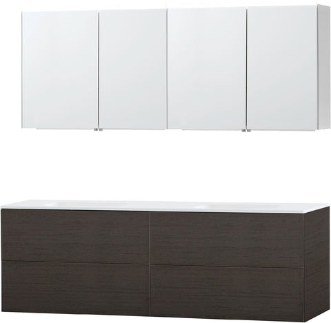 Meubel puro duo wenge 180 Solid Molto spiegelkast