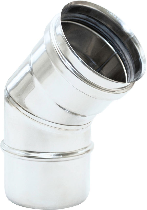 UNIFLOW COUDE 80MM 45° INOX