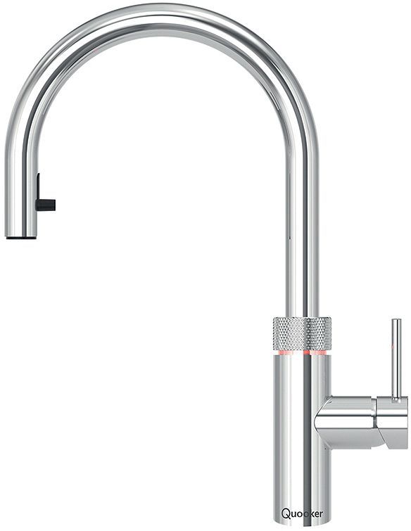 Keukenkraan met uittrekbare handdouche Flex quooker chroom