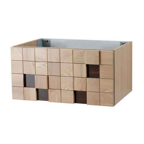 MOVEA wastafelonderkast 80cm 1 lade greeploos softclose lichte eik blokpatroon multiplex essenhoutfineer - Eik natuur, wastafelonderkasten — SKU MB-19535-23062, EAN 5404029123606
