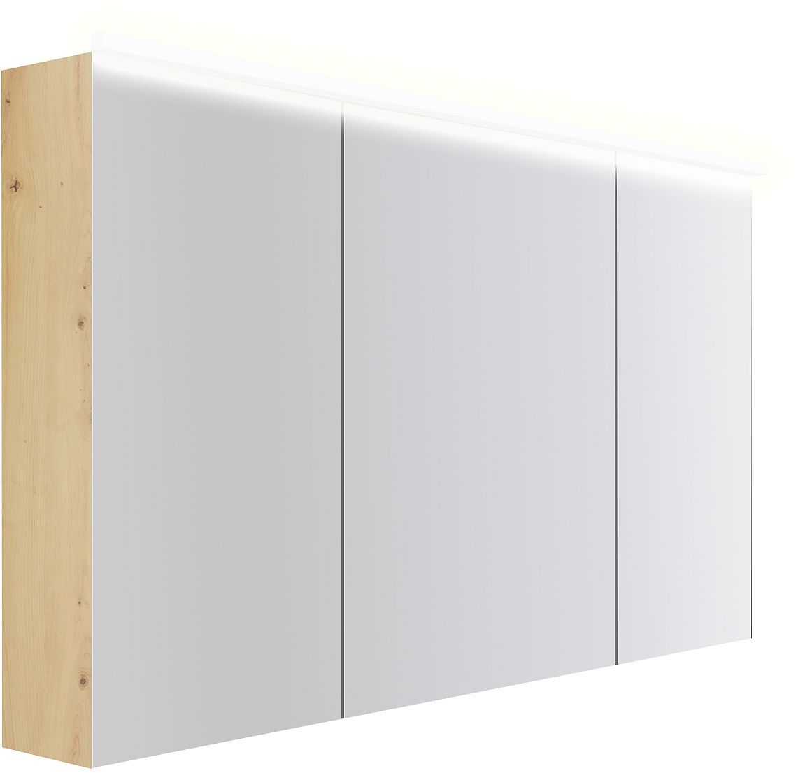 Spiegelkast COFFEE 3 deuren 1400MM 4250K eik Decor urban