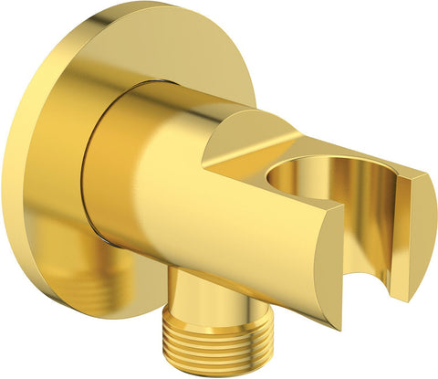 Wandaansluitbocht+handdouchehouder joy Ideal Standard brushed gold, bevestiging — SKU DESCO-187441