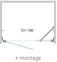 PORTE PIVOTANTE+PAROI ANNEXE NICHE CLOSE 101-180CM H200CM TIMELESS- INOX MAT AVEC MONTAGE