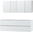 Meubel Molto poederwit 180 2 lavabo Solid spiegelkast