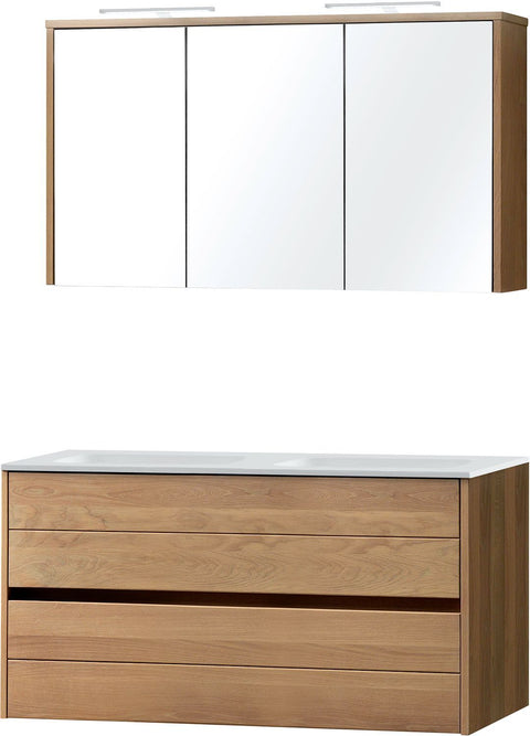 Meubel combo massif eik natuur 120 Solid spiegelkast