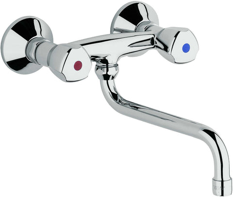 Mengkraan muur Kludi Standard, bek onder 20cm chroom — SKU DESCO-20989