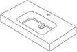 Tablet puro 90CM 1 lavabo Solid mat wit