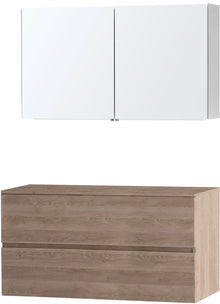 MEUBLE MOLTO CHENE NATUREL 120 POUR LAVABO A POSER ARMOIRE TOILETTE