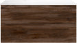 SOUS MEUBLE COFFEE 2 TIROIRS 120 NOYER DECOR VELOURS+LAVABO GAUCHE BLANC