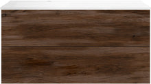 SOUS MEUBLE COFFEE 2 TIROIRS 120 NOYER DECOR VELOURS+LAVABO GAUCHE BLANC