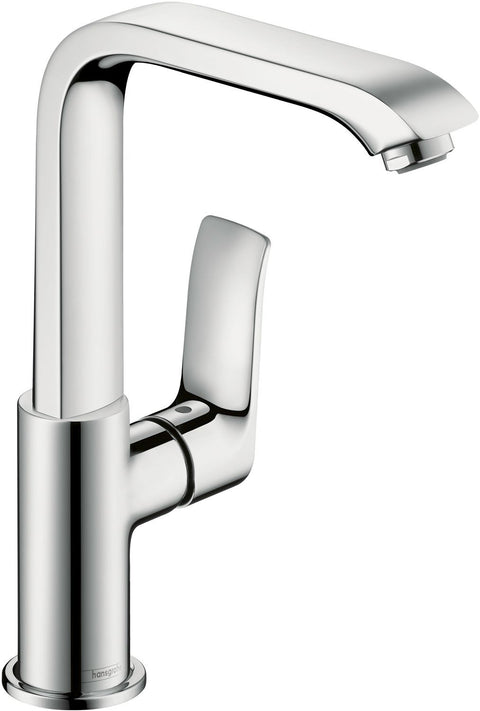1GREEP Mengkraan lavabo Metris 230 Hansgrohe draaibare uitloop automatische sluiting chroom