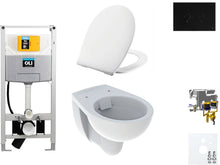 WALLFIX OLI HANGWC BASTIA RIMFREE PRESSALIT T SOFT-CLOSE + LIFT-OFF BLINK ZWART
