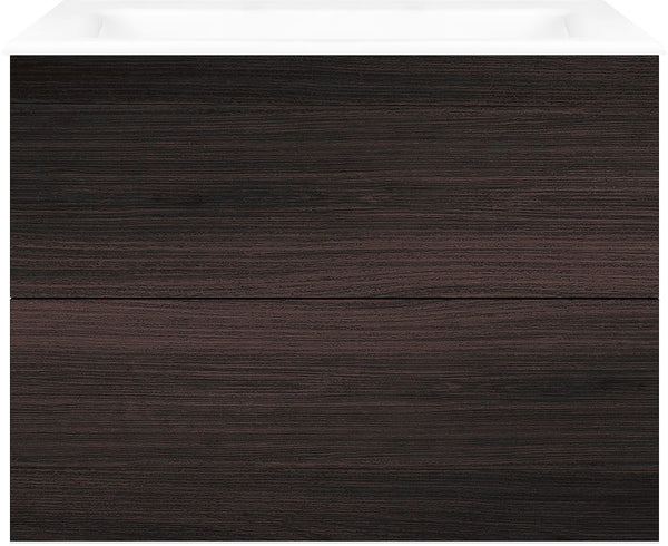 SOUS MEUBLE COFFEE 2 TIROIRS 80 CHENE DECOR MOKKA +LAVABO PORCELAINE SANS TROU ROBINET BLANC