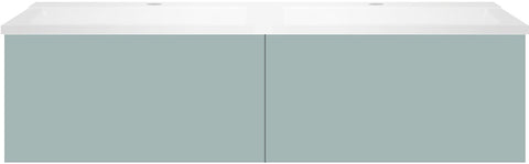 ONDERBOUW COFFEE 2 LADES 120 DUO IJSBLAUW ZACHT MAT +DUBBELE WASTAFEL WIT