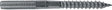 GOUJON A VISSER GALVA M8X50MM