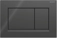 PLAQ.D.COMMANDE 2 TOUCHES SIGMA20 CARRE GEBERIT NOIR-NOIR BRILLANTE + BANDES DESIGN EN NOIRES MATES