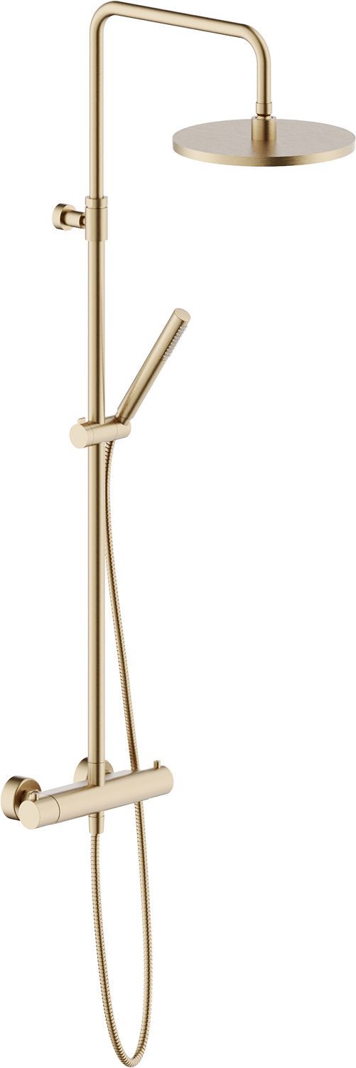 Douchezuil+thermostaat tonda 25CM nobili Miele geborsteld 16L/MIN