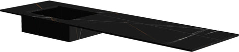 TABLET KERAMISCH MARMER PURO LAVABO S LINKS B180 H1,2 ZONDER KRAANGAT BAMBOO BLACK
