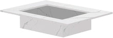 Tablet Keramisch MARMER puro lavabo S B70 H1,2 zonder kraangat white calacatta