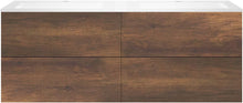 ONDERBOUW COFFEE 4 LADES 160 DUO EIK.DEC.ROEST +DUBBELE WASTAFEL KUNSTMARMER MAT WIT