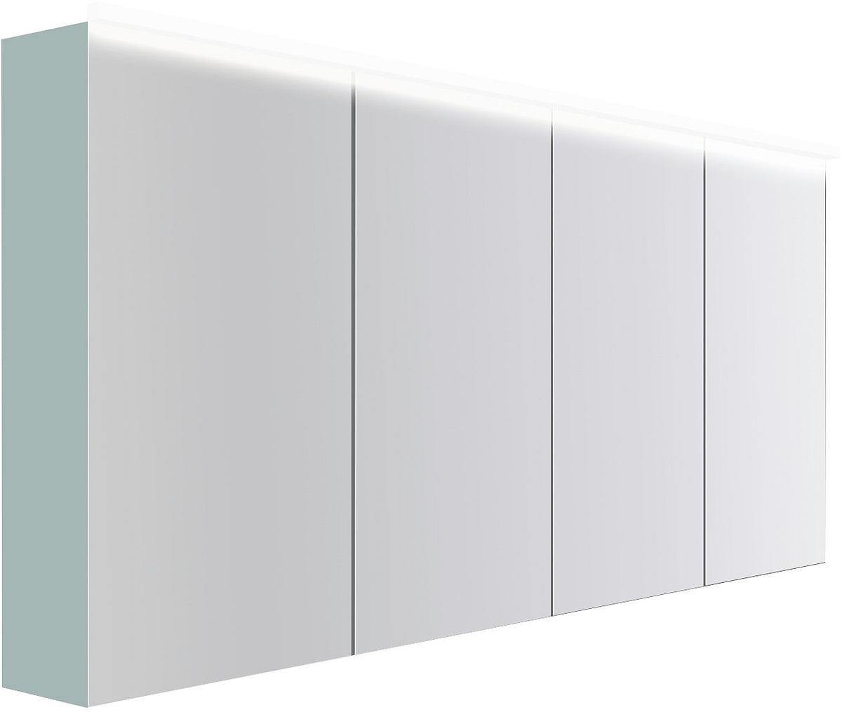 SPIEGELKAST COFFEE 4 DEUREN 1800MM 4250K IJSBLAUW ZACHT MAT
