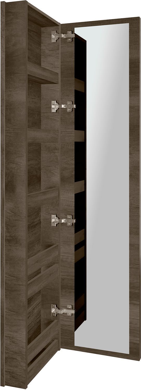 KLEEDSPIEGELKAST COFFEE SMAL 1 DEUR LINKS 40  KASTANJE DECOR TRUFFEL