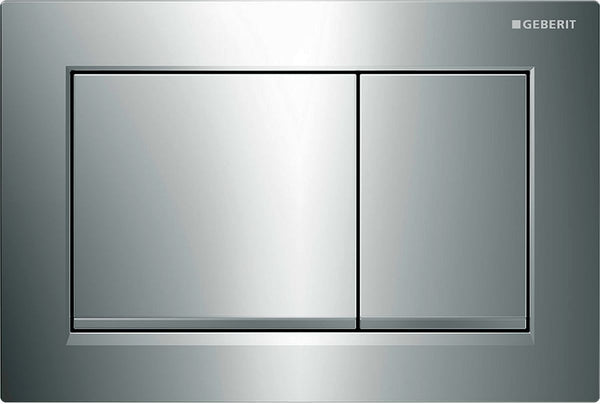 Duwplaat 2-TOETS OMEGA20 hoekig Geberit blinkend chroom-mat chroom