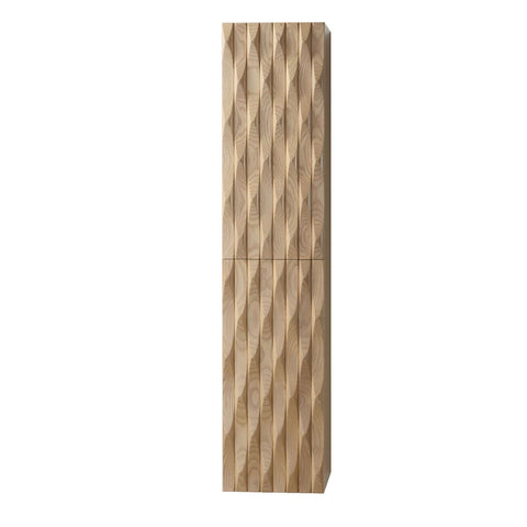 BELVIT ARGENA Kolomkast 160x35x35cm 2 deuren Greeploos Softclose Omkeerbaar Lichte eik multiplex essenfineer, badkamer hoge kasten — SKU MB-27538-31071, EAN 5404029123644