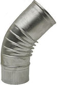 Aluminium elleboog 45°. 130MM