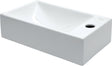HANDENWASSER DIEDRO GEBERIT 40-23CM +KRAANGAT RECHTS WIT