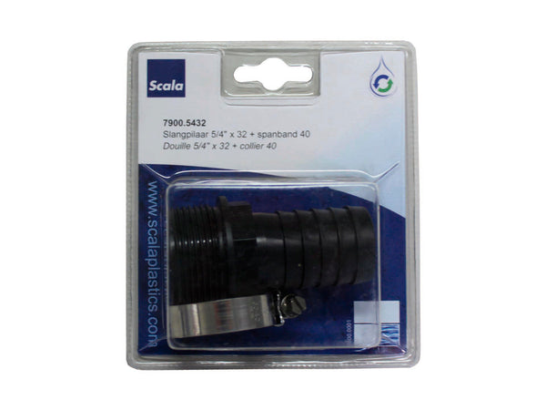 Scala slangpilaren met inox spanband 5/4"x32