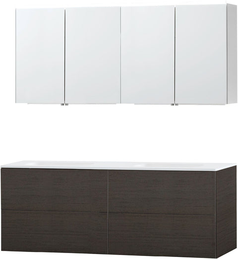 Meubel puro duo wenge 160 Solid Molto spiegelkast, badkamermeubelen — SKU DESCO-702448