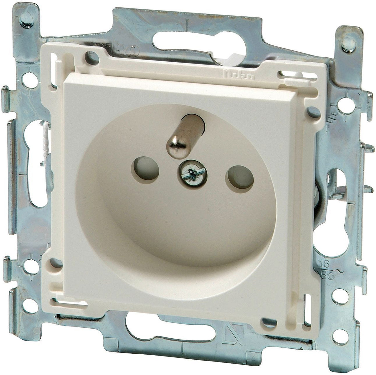 OP-EN INBOUW STOPCONTACT+A 21mm WIT NIKO