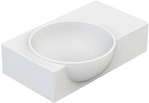 HANDENWASSER LINKS QUO 40x22/27 ZONDER KRAANGAT INCLUSIEF BEVESTIGING XONYX WIT