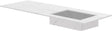 TABLET KERAMISCH MARMER PURO LAVABO S RECHTS B140 H1,2 ZONDER KRAANGAT WHITE CALACATTA