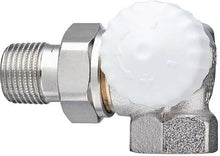 THERMOSTATISCHE RADIATORKRAAN DUBBEL HAAKS LINKS 3/8" DN10 HEIMEIER