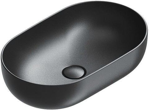 OPBOUWLAVABO SFERA CATALANO CATAGLAZE+ 60X37 H16 ZONDER OVERLOOP MAT ZWART