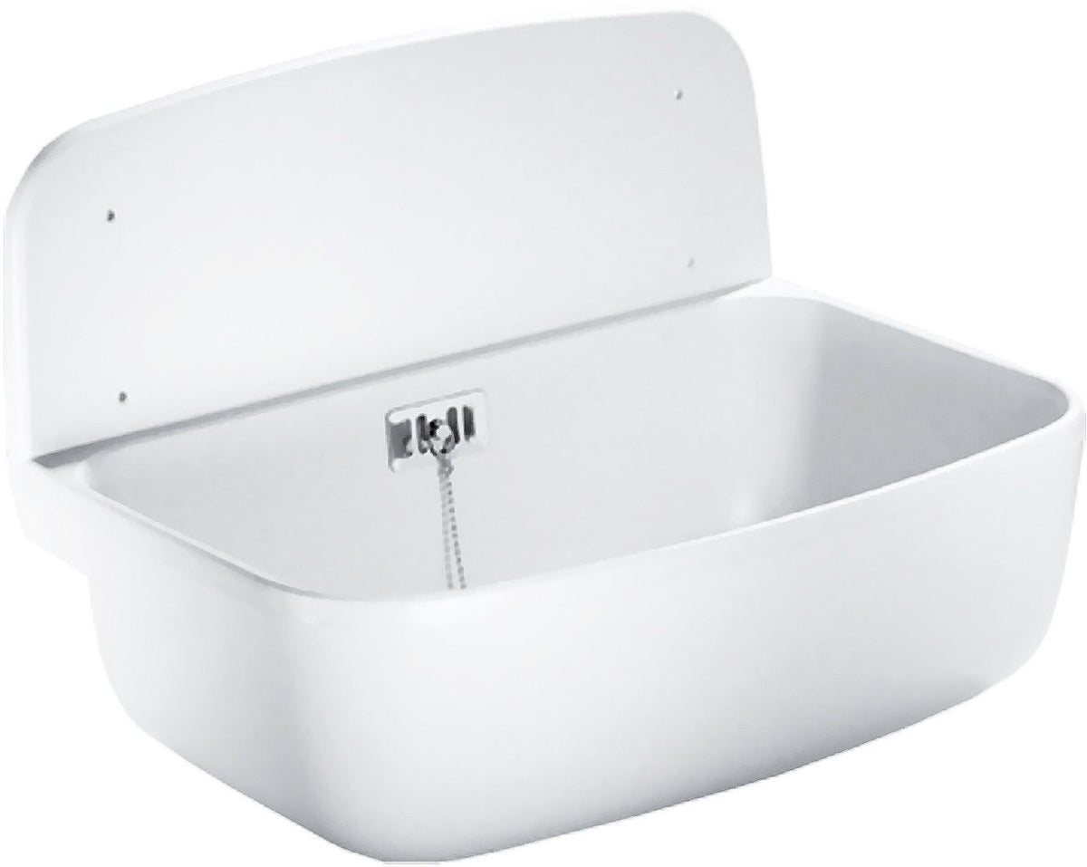 PP UITGIETBAK ABU 495X345MM MET OVERLOOP INCL.BEVESTIGING WIT