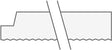 Wand Solid Surface mass 895X2500X9MM groef satijn wit