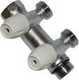 COLLECTEUR EUROCONE 3/4"MF + 3X ROBINET D'ARRET EUROCONE ROUGE/BLEU