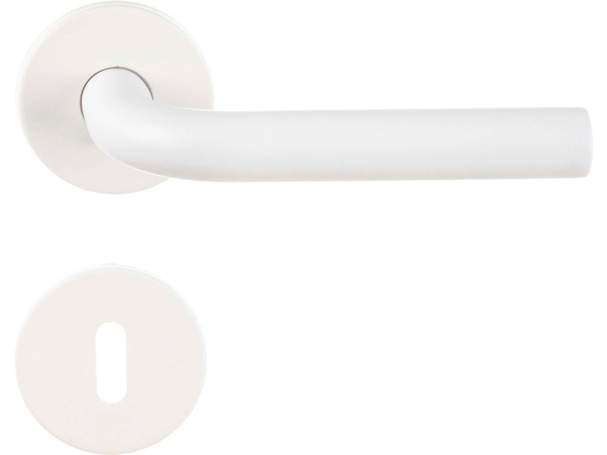 Linea Bertomani 5312 deurklinkset op rozet 50mm wit