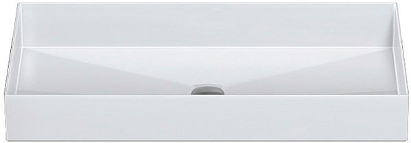 OPBOUW LAVABO AB.ME500  500x375MM ZONDER KRAANVLAK/OVERLOOP WIT
