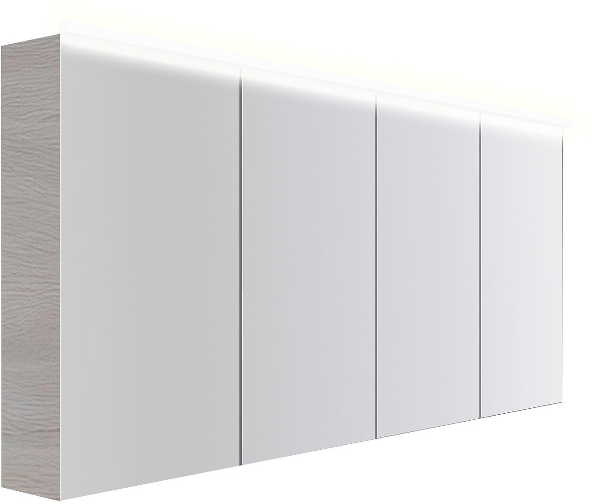 Spiegelkast COFFEE 4 deuren 1800MM 4250K eik Decor Zilver