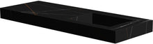 TABLET MARBRE CERAMIQUE PURO LAVABO S DROITE L140 H10 SANS TROU ROBINET BAMBOO BLACK£