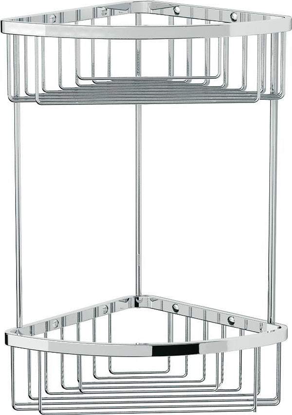 Dubbele fles en sponshouder hoek PASPARTOE 19X19X37 chroom