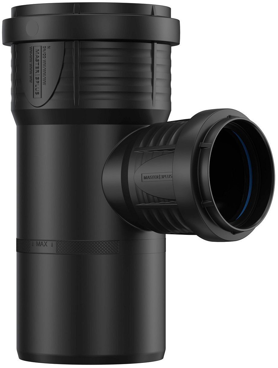 T PP 90°MFF 75-50MM ZWART